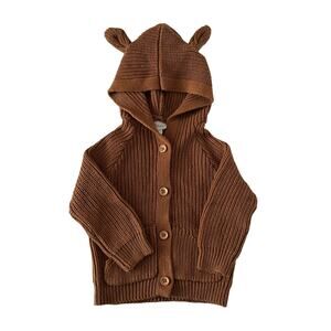 Jamie Kay Bear Ear Knit Hoodie Sweater